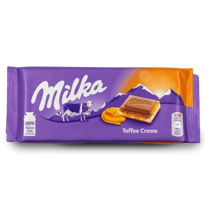 Milka Alpine Milk Chocolate Toffee Creme 23 X 100G – Gorilla Export